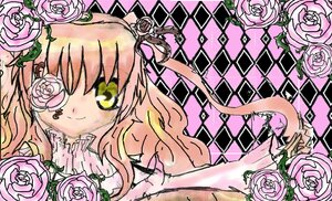 Rating: Safe Score: 0 Tags: 1girl blonde_hair blue_rose eyepatch flower green_eyes green_flower image kirakishou long_hair orange_flower pink_flower pink_rose purple_flower purple_rose red_flower red_rose rose rose_petals smile solo thorns vines white_rose yellow_flower yellow_rose User: admin