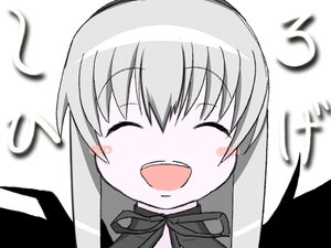 Rating: Safe Score: 0 Tags: 1girl :d ^_^ blush closed_eyes feathers greyscale image long_hair monochrome open_mouth ribbon simple_background smile solo suigintou upper_body white_background wings User: admin