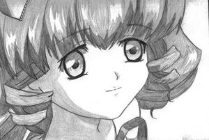 Rating: Safe Score: 0 Tags: 1girl closed_mouth drill_hair eyebrows_visible_through_hair face greyscale head_fins hinaichigo image looking_at_viewer monochrome portrait solo wakasagihime User: admin