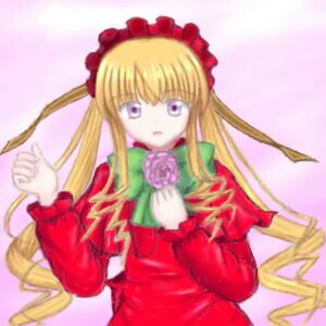 Rating: Safe Score: 0 Tags: 1girl blonde_hair bow dress drill_hair flower green_bow image long_hair long_sleeves looking_at_viewer pink_rose red_dress rose shinku solo twin_drills upper_body very_long_hair User: admin