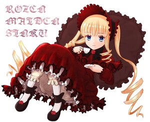 Rating: Safe Score: 0 Tags: 1girl blonde_hair bloomers blue_eyes bonnet bow dress drill_hair flower frills full_body image long_hair long_sleeves looking_at_viewer red_dress rose shinku shoes sitting solo twin_drills underwear User: admin