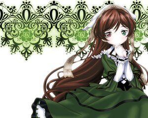 Rating: Safe Score: 0 Tags: 1girl brown_hair dress frills green_dress green_eyes head_scarf heterochromia image long_hair long_sleeves looking_at_viewer red_eyes solo suiseiseki very_long_hair User: admin