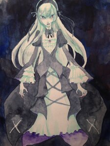 Rating: Safe Score: 0 Tags: 1girl black_ribbon dress flower frills image long_hair long_sleeves ribbon solo standing suigintou traditional_media very_long_hair watercolor_(medium) wide_sleeves wings User: admin