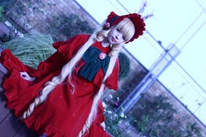 Rating: Safe Score: 0 Tags: 1girl blurry blurry_background bonnet chain-link_fence depth_of_field dress fence flower frills long_hair long_sleeves red_dress shinku solo very_long_hair User: admin