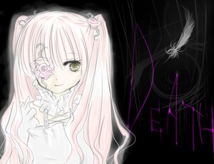 Rating: Safe Score: 0 Tags: 1girl dress eyepatch flower hair_flower hair_ornament image kirakishou long_hair looking_at_viewer pink_hair rose smile solo upper_body User: admin