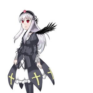 Rating: Safe Score: 0 Tags: 1girl black_wings dress frilled_sleeves frills hairband image juliet_sleeves long_hair long_sleeves looking_at_viewer puffy_sleeves red_eyes silver_hair simple_background smile solo suigintou white_background wings User: admin