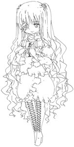 Rating: Safe Score: 0 Tags: 1girl boots cross-laced_footwear dress full_body greyscale hair_ornament image kirakishou knee_boots long_hair long_sleeves monochrome solo striped two_side_up vertical_stripes very_long_hair User: admin