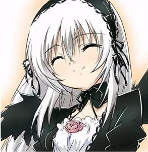 Rating: Safe Score: 0 Tags: 1girl black_dress blush closed_eyes closed_mouth detached_collar dress flower hairband image long_hair long_sleeves rose silver_hair simple_background solo suigintou upper_body white_background User: admin