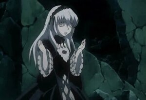 Rating: Safe Score: 0 Tags: 1girl closed_eyes detached_collar dress frilled_sleeves frills hairband image long_hair long_sleeves ribbon solo suigintou very_long_hair wide_sleeves wings User: admin