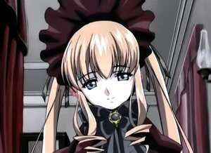 Rating: Safe Score: 0 Tags: 1girl bangs blonde_hair blue_eyes bow bowtie brooch curtains dress image indoors long_hair looking_at_viewer red_dress shinku sidelocks solo window User: admin