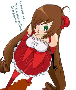 Rating: Safe Score: 0 Tags: 1girl :o bare_shoulders blush brown_hair dress frills gloves green_eyes heterochromia image long_hair looking_at_viewer red_dress red_eyes red_legwear solo standing striped suiseiseki thighhighs top_hat very_long_hair white_background User: admin