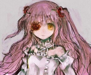 Rating: Safe Score: 0 Tags: 1girl dress flower hair_ornament image kaname_madoka kirakishou long_hair looking_at_viewer pink_hair solo two_side_up ultimate_madoka upper_body yellow_eyes User: admin