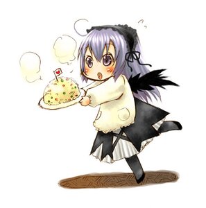 Rating: Safe Score: 0 Tags: 1girl :o artist_request black_wings blush cake carrying food full_body hair_between_eyes hairband heart image lolita_hairband long_sleeves lowres open_mouth plate pocket purple_eyes purple_hair rozen_maiden short_hair silver_hair solo striped suigintou wings User: admin
