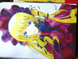Rating: Safe Score: 0 Tags: 1girl artist_name bangs blonde_hair blue_eyes bow crying crying_with_eyes_open eyebrows_visible_through_hair hair_bow image long_hair looking_at_viewer shikishi shinku signature solo tears traditional_media upper_body User: admin