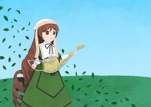Rating: Safe Score: 0 Tags: 1girl :o auto_tagged brown_hair dress green_dress green_eyes head_scarf heterochromia holding image long_hair long_sleeves looking_at_viewer open_mouth petals red_eyes solo suiseiseki twintails very_long_hair watering_can User: admin