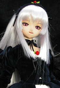 Rating: Safe Score: 0 Tags: 1girl black_ribbon doll dress flower gothic_lolita hairband lolita_fashion lolita_hairband long_hair long_sleeves looking_at_viewer pink_eyes red_flower red_rose ribbon rose silver_hair simple_background smile solo suigintou upper_body User: admin