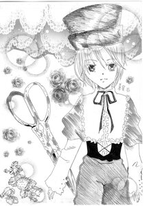 Rating: Safe Score: 0 Tags: 1girl auto_tagged floral_background flower greyscale hat image long_sleeves looking_at_viewer lunasa_prismriver monochrome ribbon short_hair smile solo souseiseki User: admin