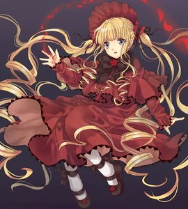 Rating: Safe Score: 0 Tags: 1girl black_footwear blonde_hair blue_eyes bonnet bow bowtie capelet dress drill_hair flower full_body image long_hair long_sleeves looking_at_viewer mary_janes petals red_capelet red_dress rose shinku shoes solo twin_drills twintails very_long_hair User: admin