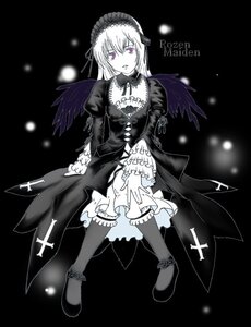 Rating: Safe Score: 0 Tags: 1girl black_legwear black_wings cross dress frills full_body hairband image lolita_hairband long_hair long_sleeves looking_at_viewer purple_eyes ribbon silver_hair solo standing suigintou thighhighs wings User: admin