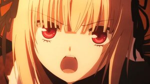 Rating: Safe Score: 3 Tags: 1girl :o bangs blonde_hair close-up face hair_ribbon image looking_at_viewer open_mouth red_eyes ribbon solo suigintou User: admin