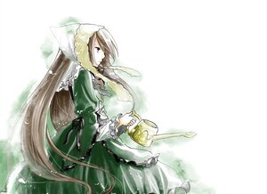 Rating: Safe Score: 0 Tags: 1girl apron brown_hair closed_mouth dress frills from_side green_dress image long_hair long_sleeves profile red_eyes solo suiseiseki very_long_hair white_apron wide_sleeves User: admin