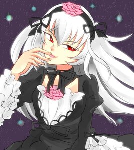 Rating: Safe Score: 0 Tags: 1girl dress flower frills gothic_lolita hairband image lolita_fashion lolita_hairband long_hair long_sleeves night night_sky pink_flower pink_rose red_eyes ribbon rose silver_hair sky solo space star_(sky) starry_sky suigintou tongue tongue_out wings User: admin