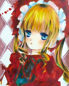 Rating: Safe Score: 0 Tags: 1girl bangs blonde_hair blue_eyes bow bowtie dress drill_hair flower image long_hair long_sleeves looking_at_viewer marker_(medium) millipen_(medium) red_dress shinku sidelocks solo traditional_media twin_drills twintails upper_body User: admin