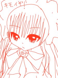 Rating: Safe Score: 0 Tags: 1girl blush bow bowtie image long_hair looking_at_viewer monochrome shinku simple_background solo upper_body white_background User: admin