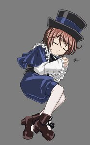 Rating: Safe Score: 0 Tags: 1girl brown_hair capelet closed_eyes frills full_body hat image long_sleeves pantyhose shoes short_hair smile solo souseiseki top_hat transparent_background white_legwear User: admin