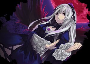 Rating: Safe Score: 0 Tags: 1girl auto_tagged black_wings dress flower frills full_moon hairband image lolita_hairband long_hair long_sleeves looking_at_viewer moon night pink_eyes silver_hair sky solo suigintou wings User: admin
