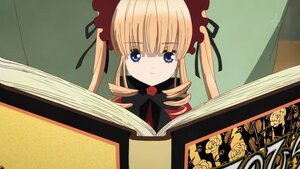 Rating: Safe Score: 0 Tags: 1girl auto_tagged bangs black_ribbon blonde_hair blue_eyes bow flower image long_hair looking_at_viewer ribbon rose shinku solo twintails User: admin