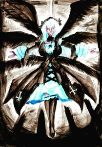 Rating: Safe Score: 0 Tags: 1girl bug butterfly dress image insect long_sleeves solo suigintou wings User: admin