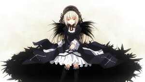 Rating: Safe Score: 0 Tags: 1girl black_wings cross-laced_clothes dress frills hairband image long_hair long_sleeves looking_at_viewer red_eyes ribbon rose silver_hair solo suigintou thighhighs wings User: admin