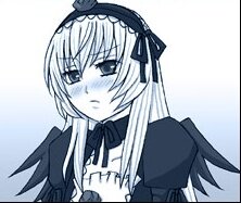 Rating: Safe Score: 0 Tags: 1girl blue_background blue_theme blush detached_collar dress hairband image long_hair long_sleeves monochrome ribbon simple_background solo suigintou upper_body wings User: admin