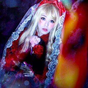 Rating: Safe Score: 0 Tags: 1girl blonde_hair blue_eyes flower lips looking_at_viewer makeup pale_skin red_flower rose shinku solo upper_body veil User: admin