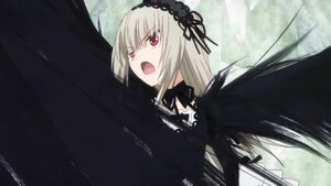 Rating: Safe Score: 0 Tags: 1girl bangs black_dress black_ribbon black_wings detached_collar dress frills hairband image long_hair long_sleeves open_mouth red_eyes ribbon silver_hair solo suigintou very_long_hair wings User: admin