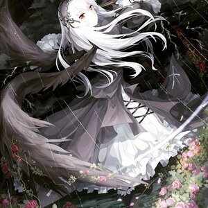 Rating: Safe Score: 0 Tags: 1girl black_dress black_ribbon black_wings dress flower frilled_sleeves frills gothic_lolita hairband image lolita_fashion long_hair long_sleeves looking_at_viewer pink_rose purple_rose red_eyes red_flower red_rose ribbon rose silver_hair solo suigintou very_long_hair white_hair wings User: admin