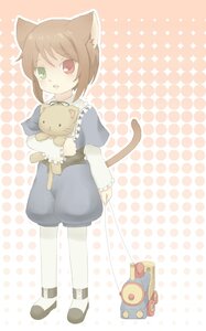 Rating: Safe Score: 0 Tags: 1boy animal_ears brown_hair cat_ears cat_tail green_eyes halftone halftone_background heterochromia image long_sleeves pantyhose polka_dot polka_dot_background polka_dot_legwear red_eyes solo souseiseki striped_legwear stuffed_animal tail teddy_bear User: admin