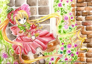 Rating: Safe Score: 0 Tags: 1girl auto_tagged blonde_hair blue_eyes bonnet bow dress flower image long_hair long_sleeves looking_at_viewer outdoors pink_dress pink_flower red_dress rose shinku solo standing twintails very_long_hair User: admin