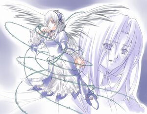 Rating: Safe Score: 0 Tags: 1girl blue_dress blush dress frills full_body image juliet_sleeves long_hair long_sleeves looking_at_viewer puffy_sleeves simple_background solo suigintou tears very_long_hair white_background wings User: admin