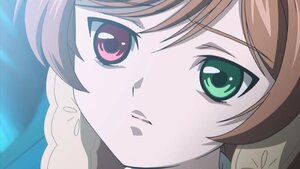 Rating: Safe Score: 0 Tags: 1girl blush brown_hair close-up eyebrows_visible_through_hair face green_eyes image looking_at_viewer short_hair solo suiseiseki User: admin