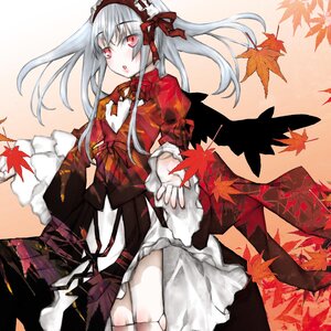 Rating: Safe Score: 0 Tags: 1girl anger_vein autumn autumn_leaves blush commentary_request dress falling_leaves hairband highres holding_leaf image kakashichi leaf leaf_print lolita_hairband long_hair long_sleeves looking_at_viewer maple_leaf red_eyes rozen_maiden silver_hair solo suigintou wings User: admin