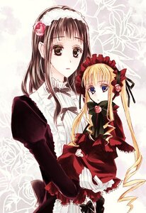 Rating: Safe Score: 0 Tags: 2girls blonde_hair blue_eyes bonnet bow dress drill_hair flower image long_hair long_sleeves multiple_girls red_dress rose shinku solo twin_drills twintails User: admin