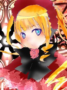 Rating: Safe Score: 0 Tags: 1girl bangs blonde_hair blue_eyes flower image long_hair looking_at_viewer red_rose rose shinku solo twintails upper_body User: admin