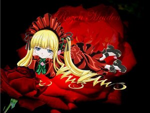 Rating: Safe Score: 0 Tags: 1girl auto_tagged blonde_hair blue_eyes bonnet bow bowtie dress flower full_body green_bow image long_hair long_sleeves looking_at_viewer lying on_stomach red_dress rose shinku solo User: admin