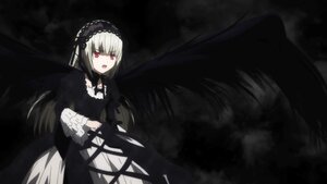 Rating: Safe Score: 0 Tags: 1girl black_dress black_ribbon black_wings dress frills hairband image juliet_sleeves long_hair long_sleeves looking_at_viewer open_mouth red_eyes ribbon rose solo suigintou very_long_hair wings User: admin