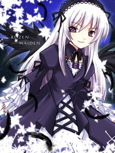 Rating: Safe Score: 0 Tags: 1girl black_ribbon black_wings detached_collar dress feathers flower frills hairband image lolita_hairband long_hair long_sleeves looking_at_viewer ribbon silver_hair smile solo suigintou wings User: admin