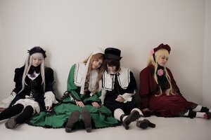 Rating: Safe Score: 0 Tags: 4girls blonde_hair boots brown_hair closed_eyes dress flower frills green_dress hat long_hair long_sleeves multiple_cosplay multiple_girls pantyhose shinku short_hair silver_hair sitting souseiseki suigintou suiseiseki tagme very_long_hair User: admin