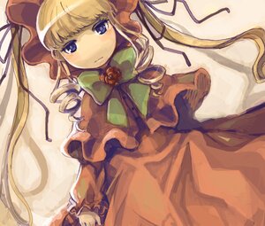 Rating: Safe Score: 0 Tags: 1girl bad_id bad_pixiv_id blonde_hair blue_eyes bonnet bow bowtie dress drill_hair green_bow hair_ribbon image long_hair long_sleeves looking_at_viewer minami_(qibara) ribbon rose rozen_maiden shinku solo twintails User: admin