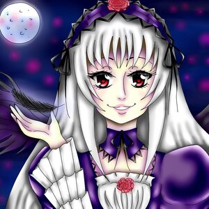 Rating: Safe Score: 0 Tags: 1girl auto_tagged black_wings detached_collar dress flower frills full_moon hairband image long_hair looking_at_viewer moon purple_rose red_eyes rose silver_hair smile solo suigintou wings User: admin